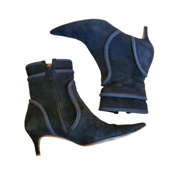 Authentic Loewe Archive Suede Heeled Ankle Boots - Size 37 - Picture 3 of 8